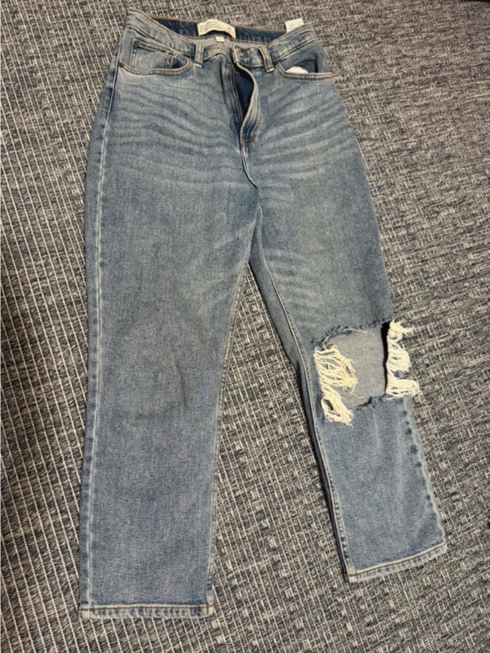 Abercrombie & Fitch ankle straight ultra high rise Jeans